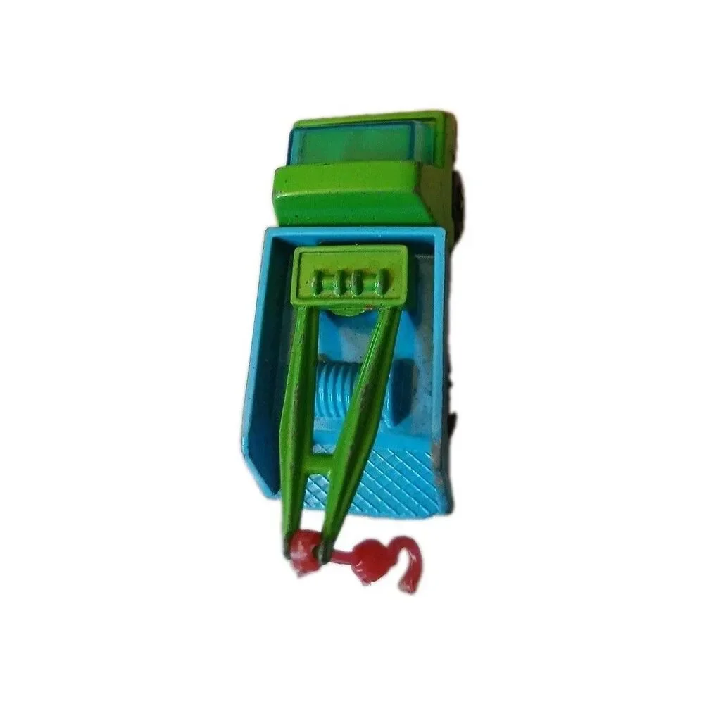 Playart Fastwheel Die Cast Metal Vintage Wrecker Truck Hong Kong 7129 Green Blue